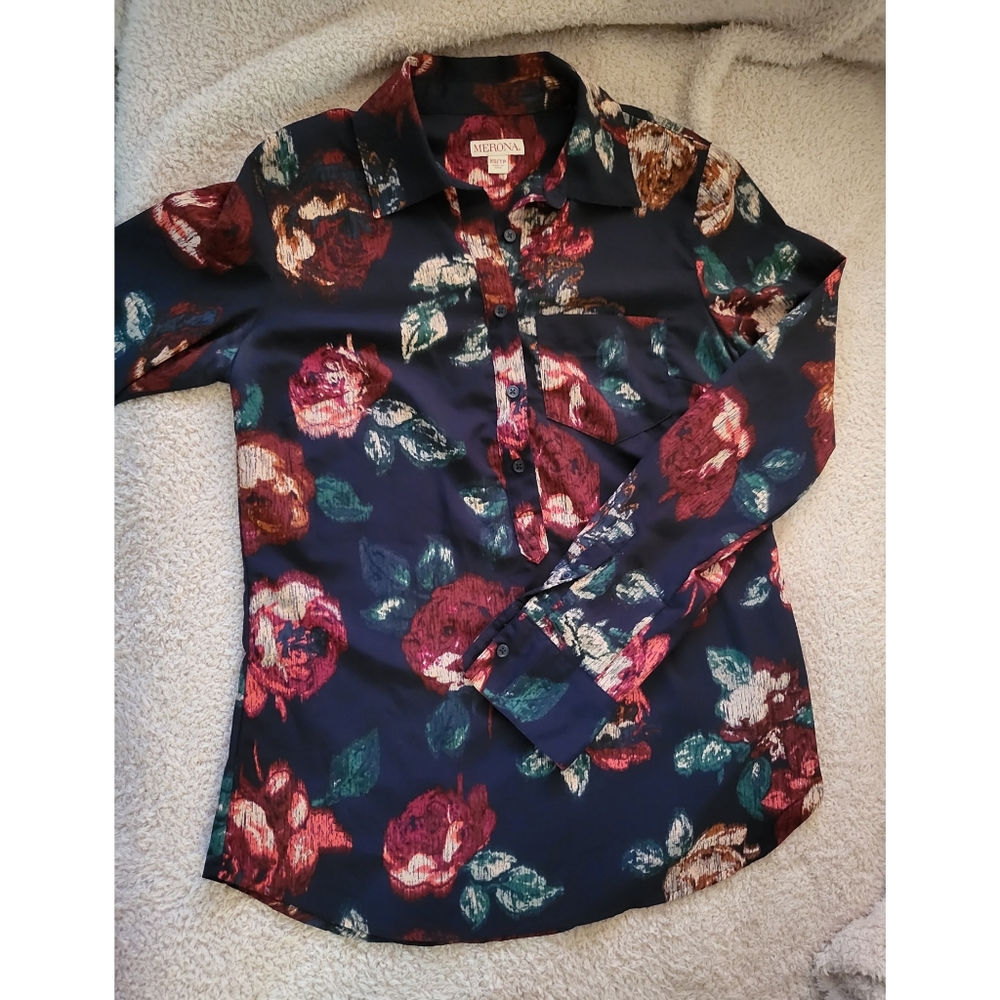 Women's semi-button up blouse
